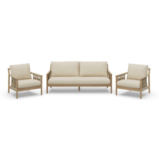 Rosa 80" Outdoor Sofa Lounge Set - Dravite Ivory