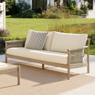 Rosa 80" Outdoor Sofa - Dravite Ivory