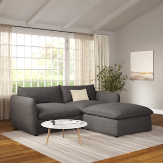 Leigh 92" Modular Sectional - Silver Gray