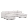 Leigh 121.5" Modular 3-Seater U-Shaped Sectional - Silver Ivory
