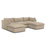 Leigh 121.5" Modular 3-Seater U-Shaped Sectional - Silver Taupe