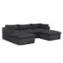 Leigh 121.5" Modular 3-Seater U-Shaped Sectional - Napa Charcoal