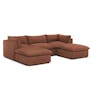 Leigh 121.5" Modular 3-Seater U-Shaped Sectional - Napa Rust