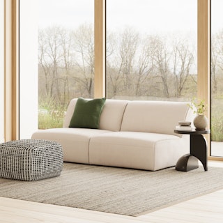 Sanna 72" Armless Modular Sofa - Magnet Ivory