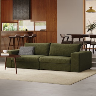 Beta 98" Modular Sofa - Cypress Green