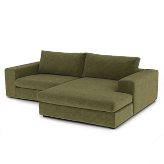Beta 98" Modular Right Chaise Sectional - Cypress Green