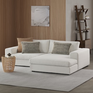 Beta 98" Modular Right Chaise Sectional - Quartz White