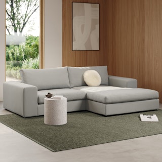 Beta 98" Modular Right Chaise Sectional - Welsh Gray