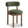 Munk Velvet Dining Chair - Smoked Oak and Hale Fir Green