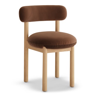 Munk Velvet Dining Chair - White Oak and Hale Earth