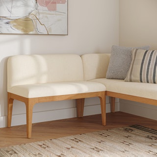 Rosin 34" Armless Banquette - Natural Oak and Sand Ivory