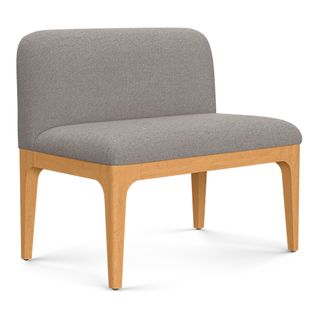 Rosin 34" Armless Banquette - Natural Oak and Hestia Gray