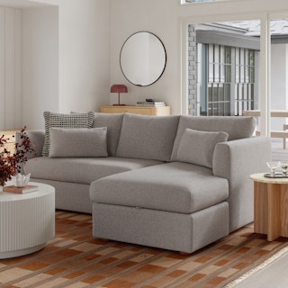 Marina 90" Reversible Sleeper Storage Sectional - Hestia Gray