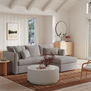 Marina 90" Reversible Storage Sleeper Sectional- Hestia Gray