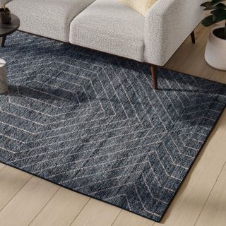 Parallel 5 x 8 Rug - Wave Blue / White