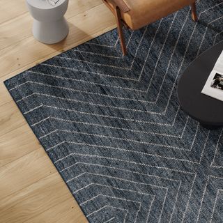 Parallel 9 x 12 Rug - Wave Blue / White