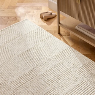 Clyde 5 x 8 Wool Rug - Textured Ivory
