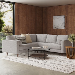 Sven 91" Tufted Corner Sectional - Stone Gray