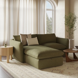 Leigh 83" Reversible Storage Sectional - Napa Moss