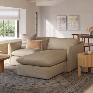 Leigh 86" Reversible Storage Sectional - Silver Taupe