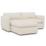 Leigh 86" Reversible Storage Sleeper Sectional - Ivory Wool Bouclé