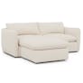 Leigh 86" Reversible Storage Sleeper Sectional - Ivory Wool Bouclé