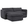 Leigh 86" Reversible Storage Sleeper Sectional - Napa Charcoal