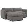 Leigh 86" Reversible Storage Sleeper Sectional - Silver Gray