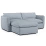 Leigh 86" Reversible Storage Sleeper Sectional - Silver Light Blue