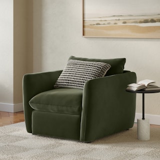 Leigh 42" Velvet Lounge Chair - Hale Fir Green