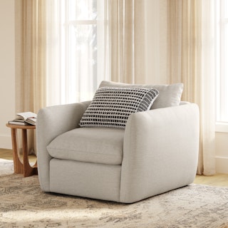 Leigh 42" Lounge Chair - Silver Ivory