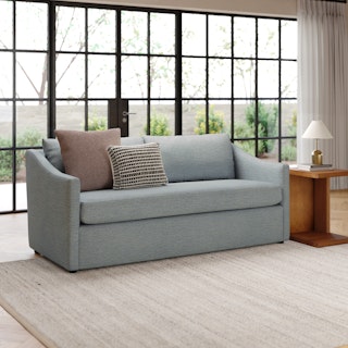 Landry 72" Loveseat - Silver Light Blue
