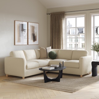 Vati 92" Corner Sectional -  Ivory Wool Bouclé