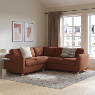 Vati 92" Corner Sectional -  Napa Rust