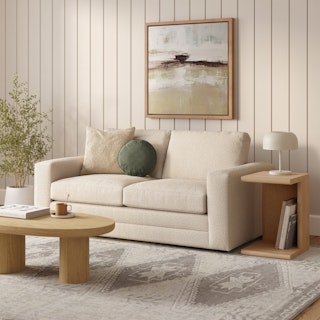 Riley 74" Loveseat - Ivory Wool Bouclé