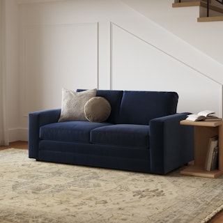 Riley 74" Velvet Loveseat - Hale Ink
