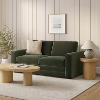 Riley 74" Velvet Loveseat - Hale Fir Green