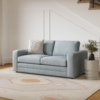Riley 74" Loveseat - Silver Light Blue