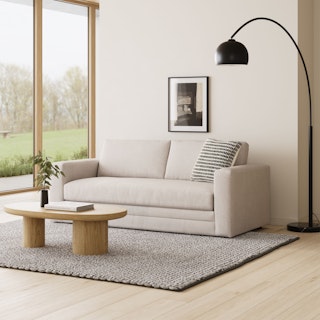 Riley 84" Storage Sofa - Napa White