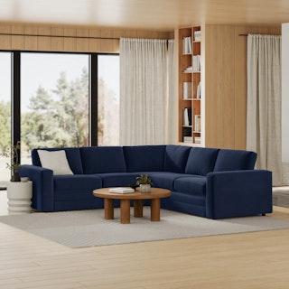 Riley 104" Velvet Corner Sectional - Hale Ink