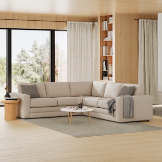 Riley 104" Corner Sectional - Napa White