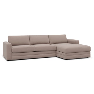 Riley 118" Right Storage Sleeper Sectional - Napa Quartz