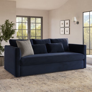 Marina 90" Velvet Sofa - Hale Ink