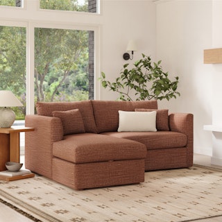 Marina 80" Reversible Storage Sectional - Napa Rust