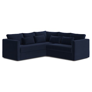 Marina 92" Velvet Corner Sectional  - Hale Ink