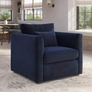 Marina 38" Velvet Lounge Chair - Hale Ink