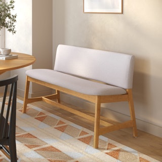 Nosh 51.5" Bench - Oak and Ratine Ivory