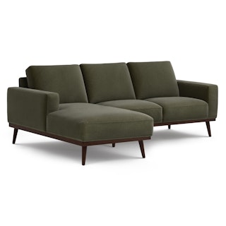 Rhett 93" Left Chaise Sectional - Felted Green