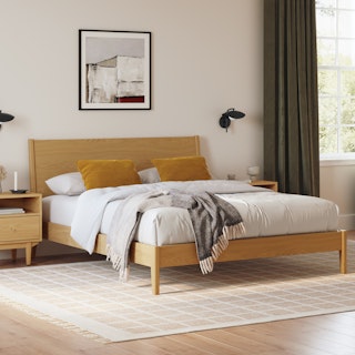Cooper Queen Low Profile Bed - Natural Oak