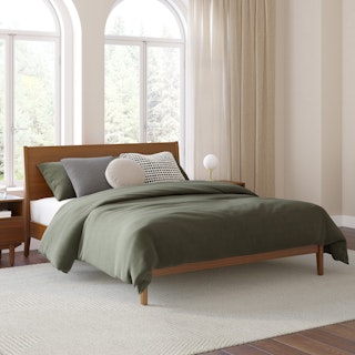 Cooper Queen Low Profile Bed - Walnut